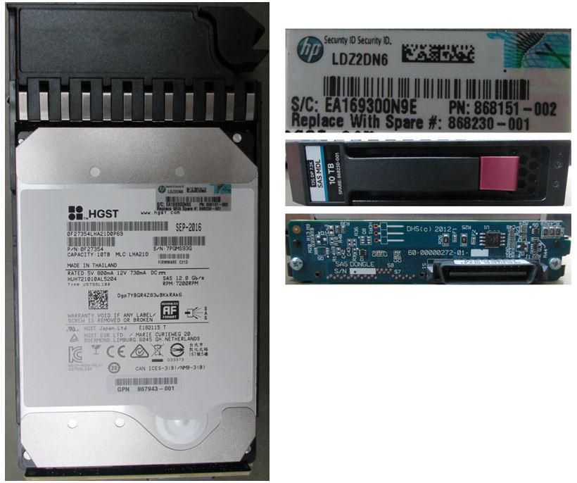 Жорсткий диск до сервера Hewlett Packard Enterprise HDD 10TB 7.2K SAS 3.5 Inch, 868230-001