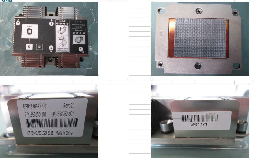 Standard wide pitch heat sink - 868262-001