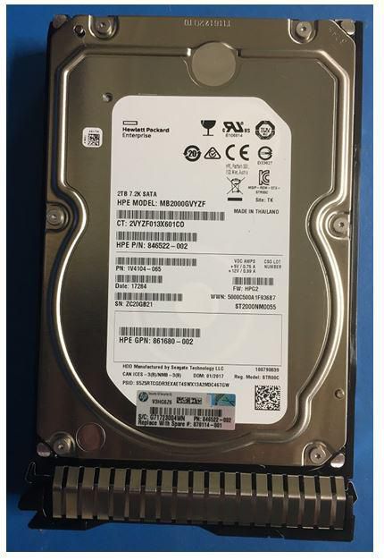 HDD 2TB 6G 7.2K LFF SATA SC