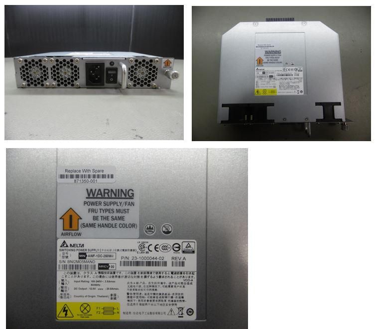 Power supply and fan unit for