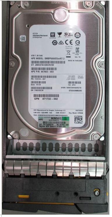Жорсткий диск до сервера HPE 6TB SAS, 7,200 RPM, 3.5, 3PAR drive model SMBP6000S5xeN7.2, 871860-001