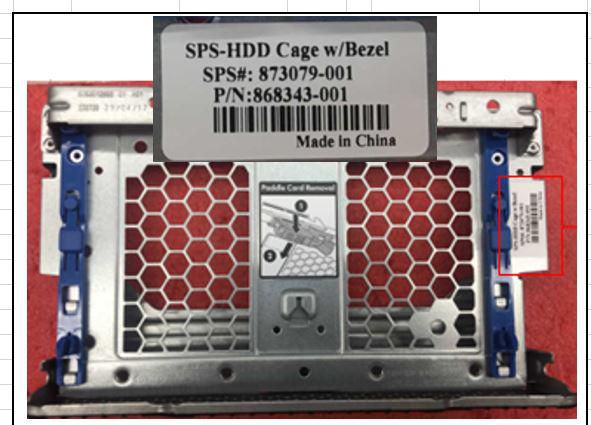 HP ENTERPRISE SPS-HDD CAGE W/BEZEL, SY 480