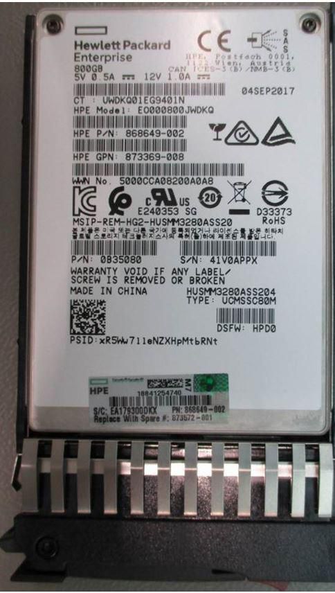 SSD 800GB SFF SAS WI ST DS