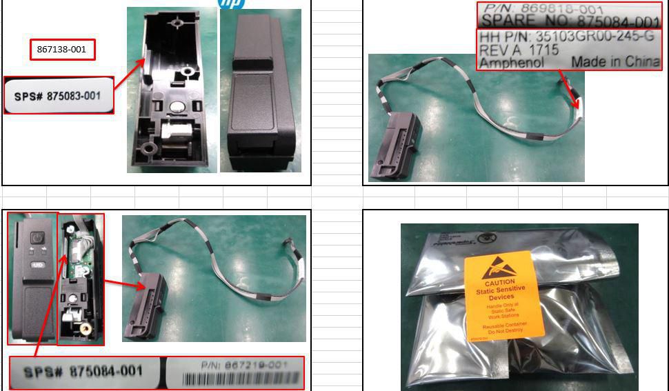 Hewlett Packard Enterprise LFF power and UID ear kit for