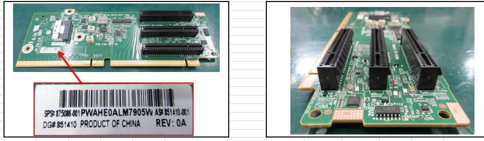 PCI Riser Card with 3 x8 and