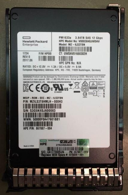 SSD 3.84TB SFF SAS RI DS SC