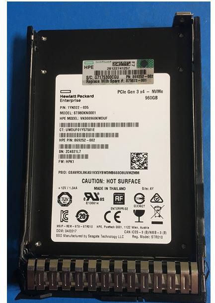 SSD 960GB SFF NVME X4 RI SCN