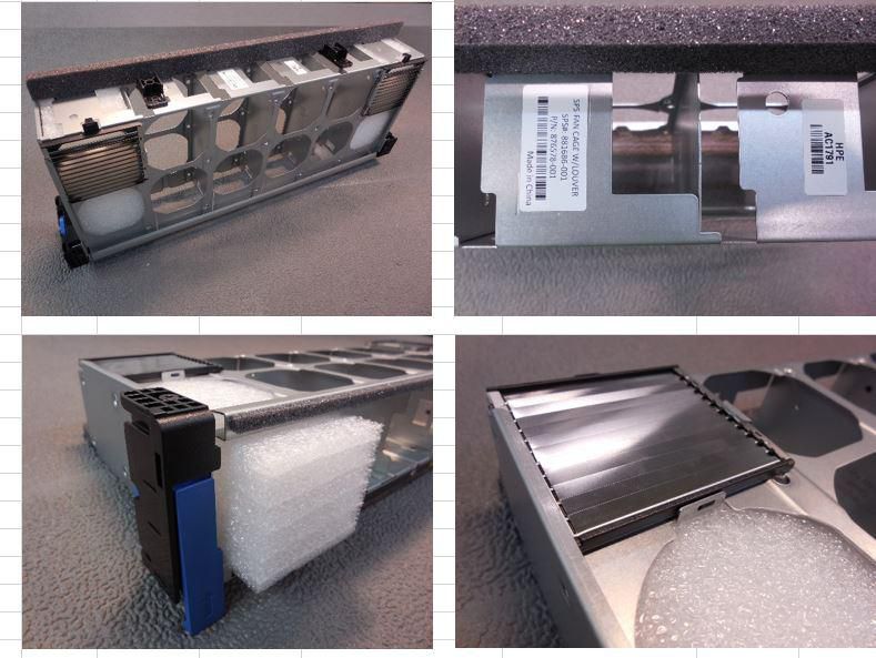 Fan cage with louver for HPE