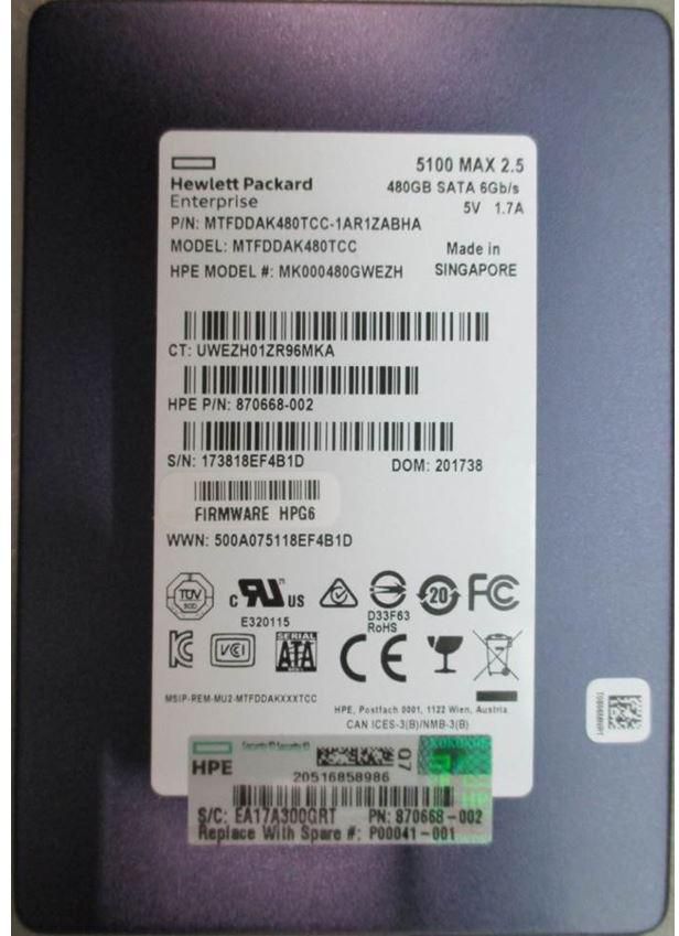 480GB SATA 6G Small Form