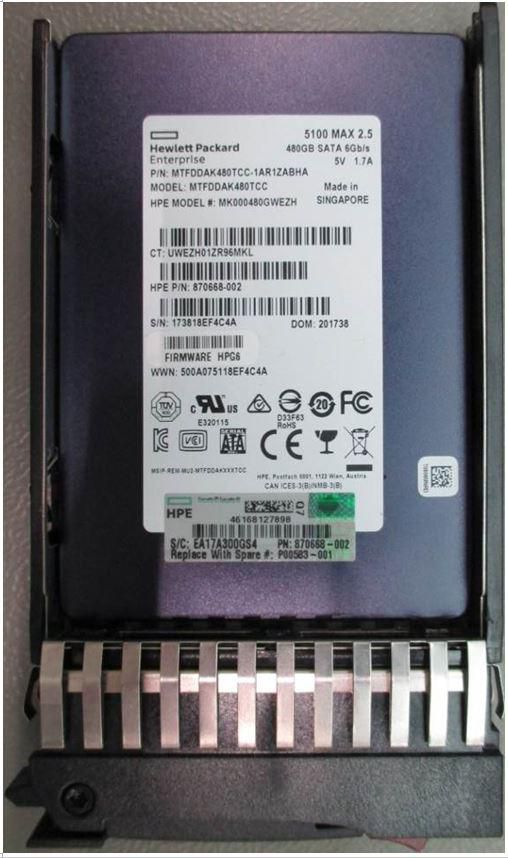 SSD 480GB 6G SFF SATA MU