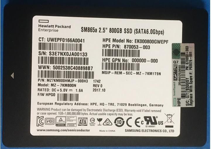 DRV SSD 800GB SFF SATA