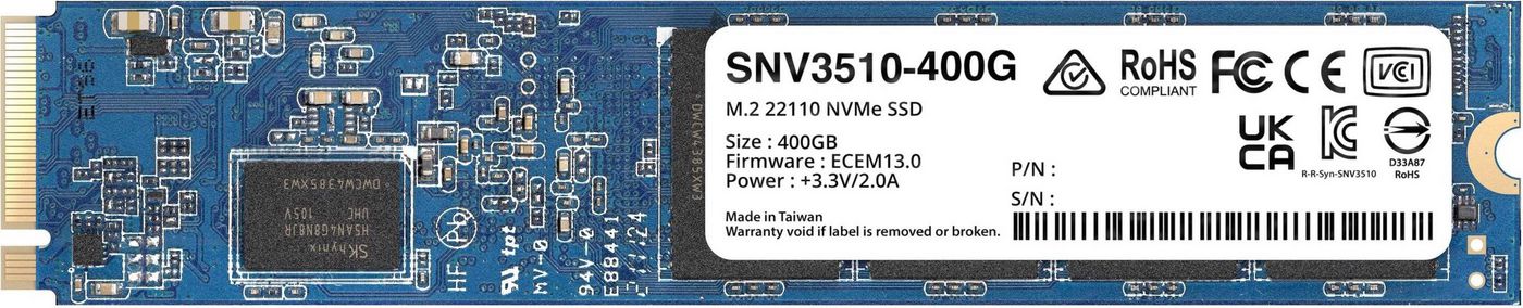 Synology SNV3510-400G W126825407 SNV3510 400GB M.2 NVMe SSD 