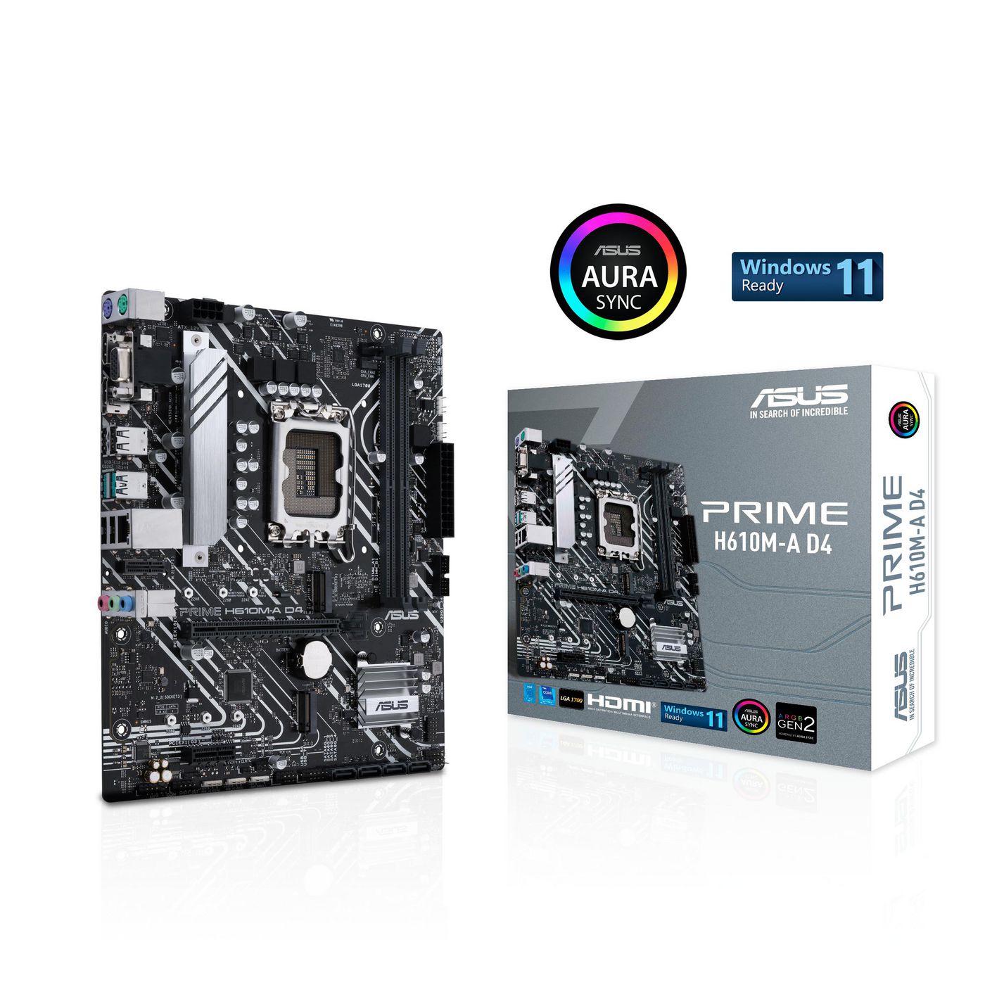 Asus PRIME H610M-A D4 W128274208 Intel H610 Lga 1700 Micro Atx 