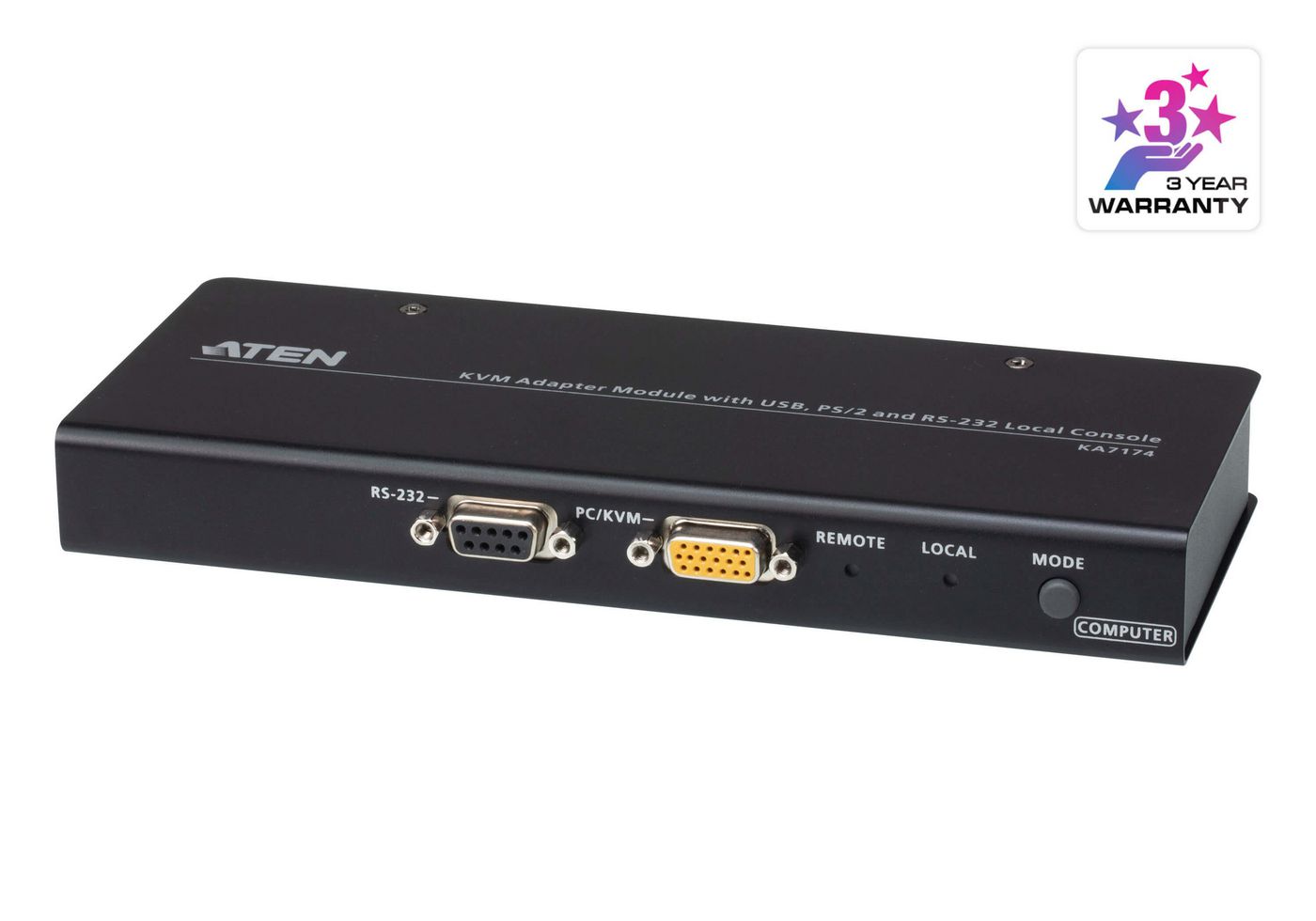 USB VGA KVM Adapter Module with USB PS/2 and RS-232 Local Console