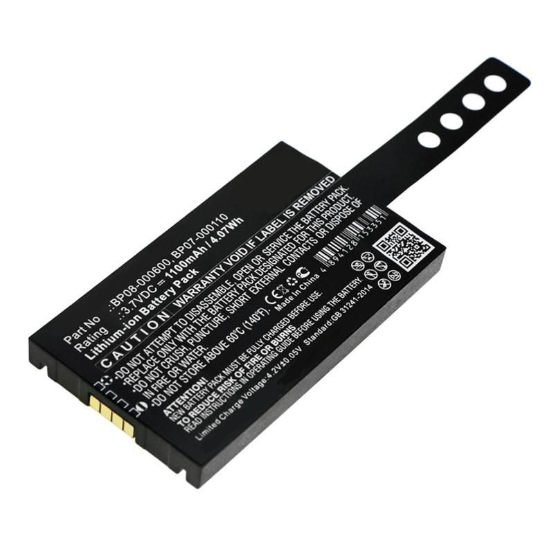 Battery 4.07Wh Li-ion 3.7V - 1100mAh Black for Datalogic - Barcode Scanner 4.07Wh Li-ion 3.7V 1100mAh Black for Memor NFP - War