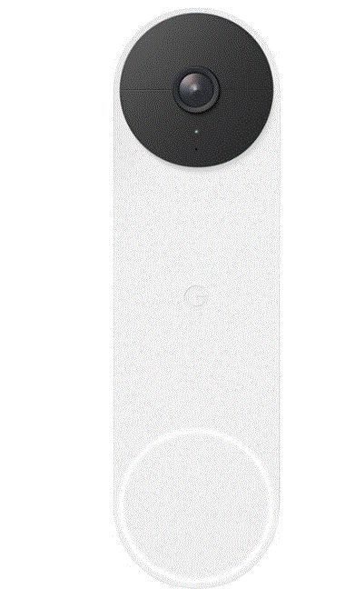 Google GA01318-NO W126993032 Nest Doorbell Battery - Snow 