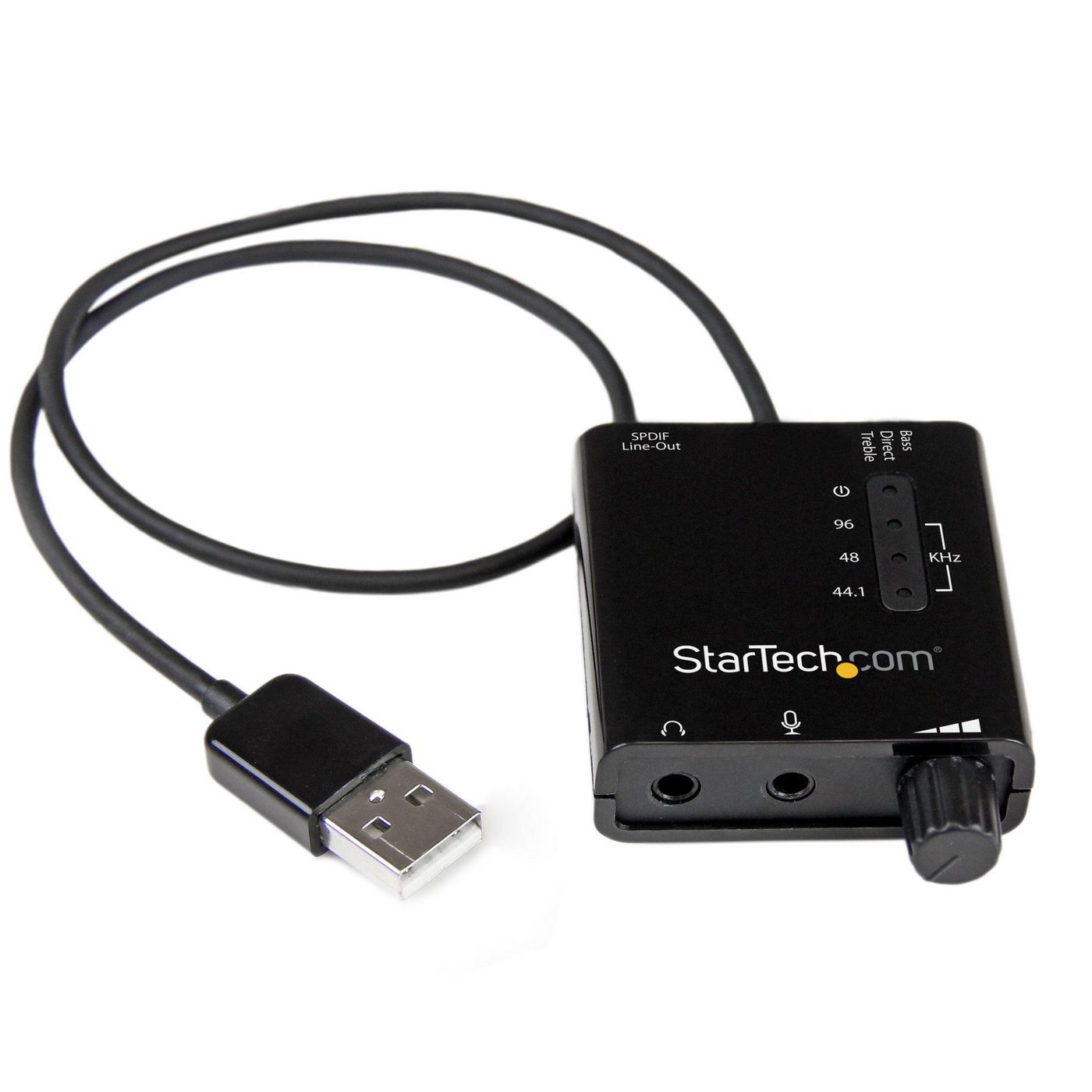 STARTECH.COM USB Audio Adapter - Externe USB Soundkarte mit SPDIF Digital Audio und Stero Mic - Schw