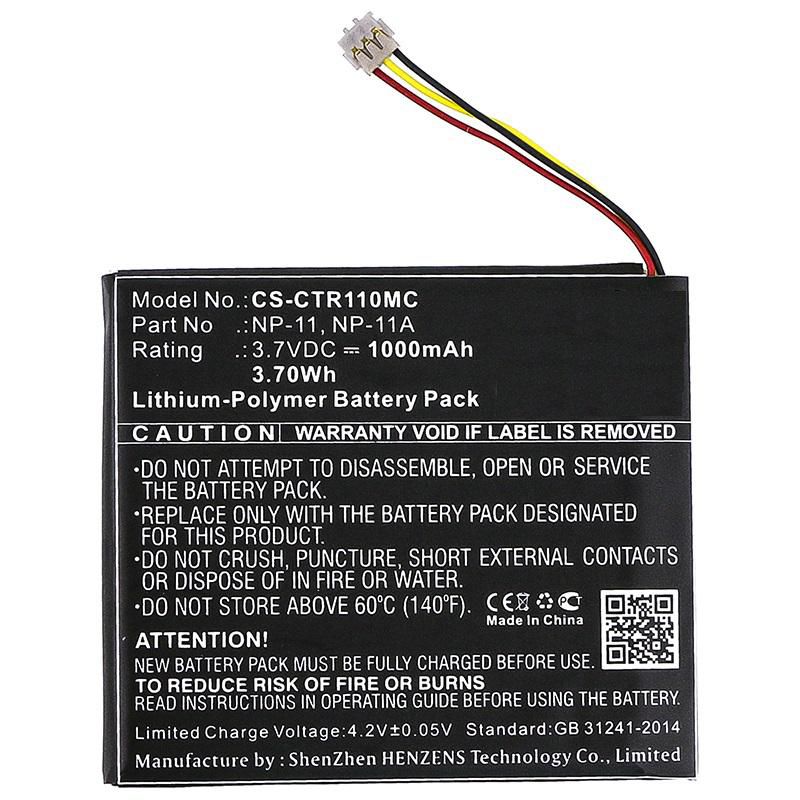 Battery For Camera 3.70wh Li-pol 3.7v 1000mah (mbxcam-ba468)