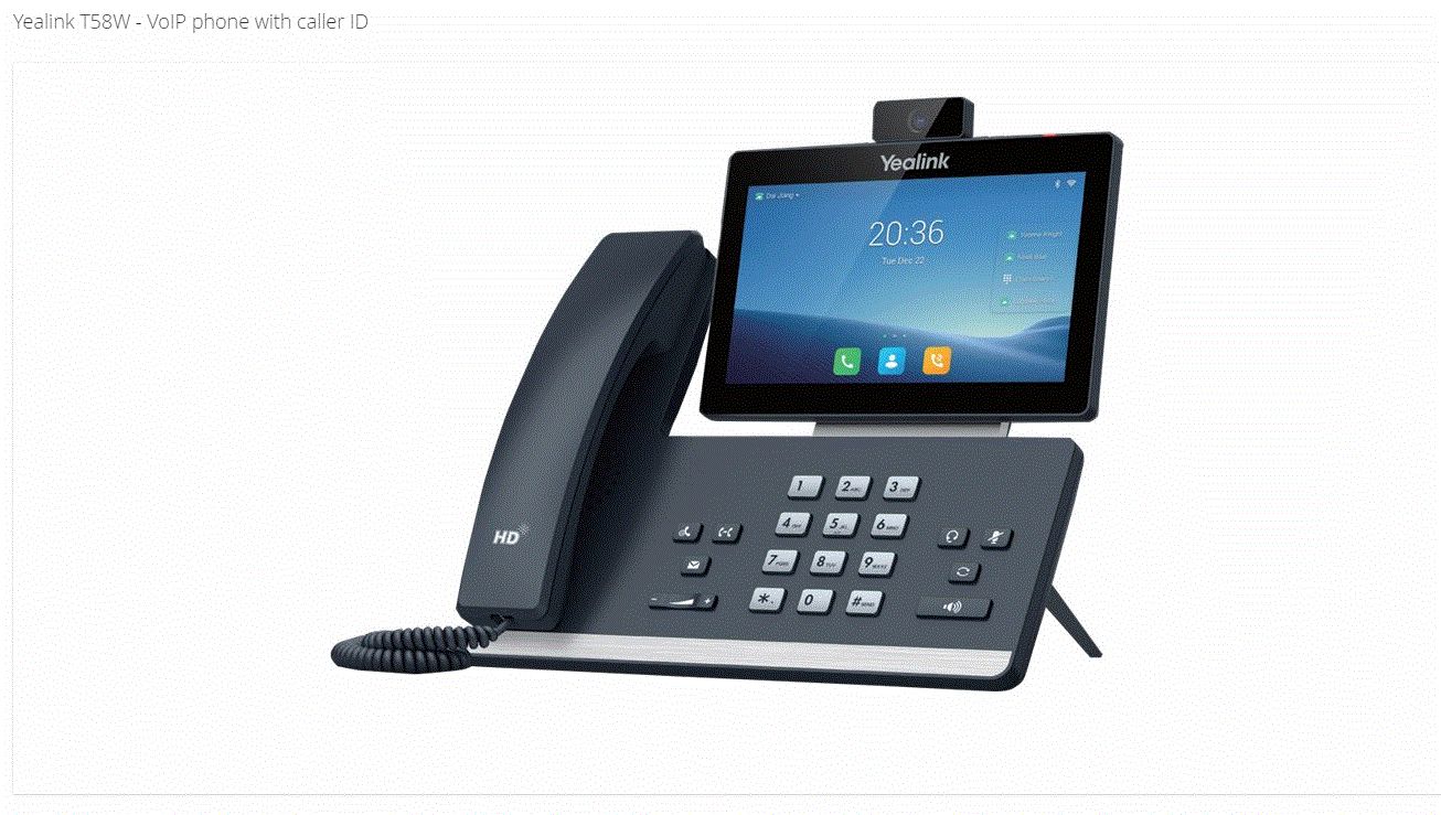 Yealink SIP-T58W WITH CAMERA W127029462 T58W - VoIP phone with caller 