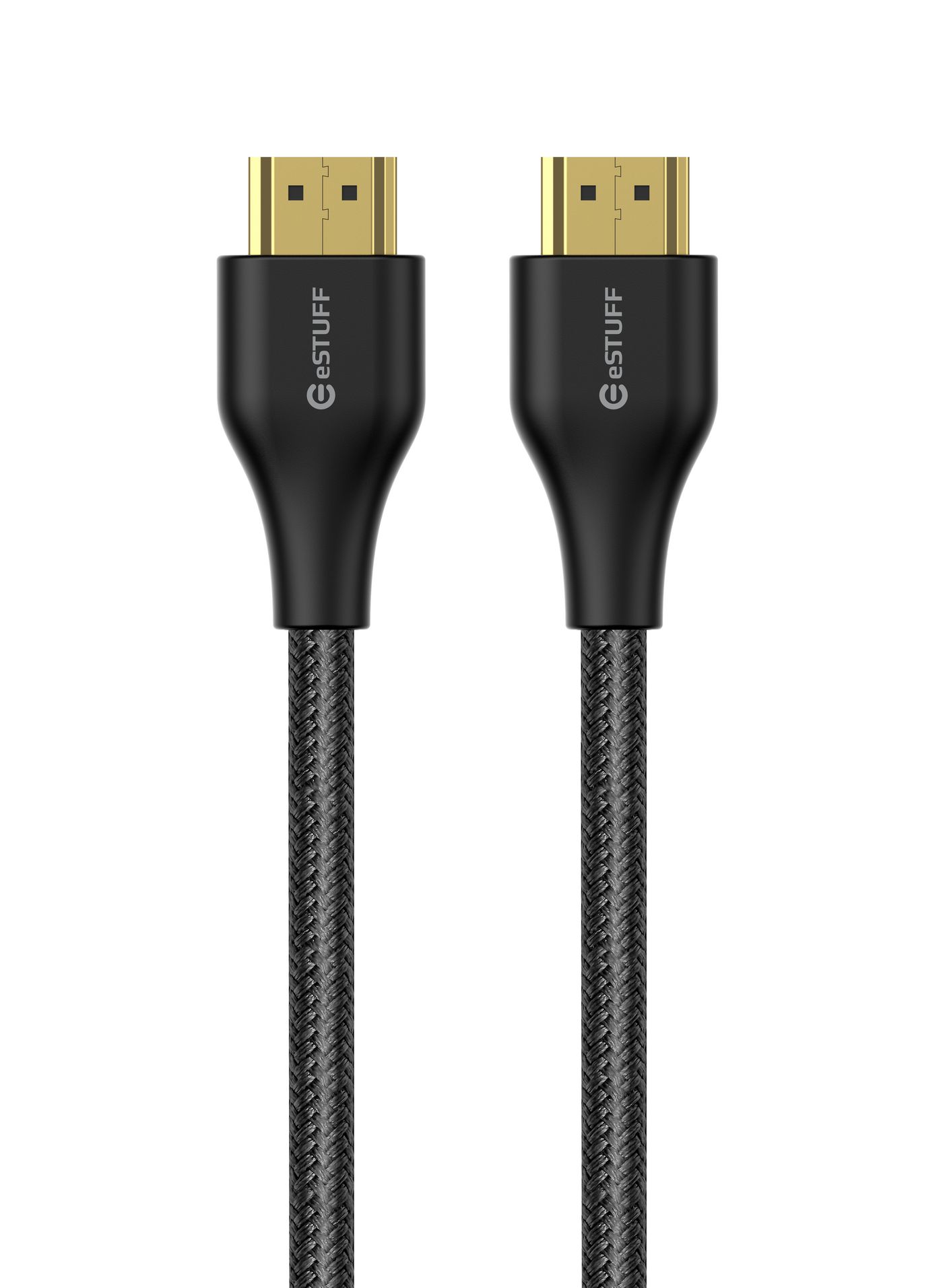 ESTUFF Ultra High Speed - HDMI-Kabel mit Ethernet - HDMI männlich zu HDMI männlich - 1 m - Schwarz -