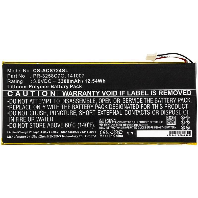 CoreParts MBXTAB-BA003 W125994086 Battery for Acer Tablet 