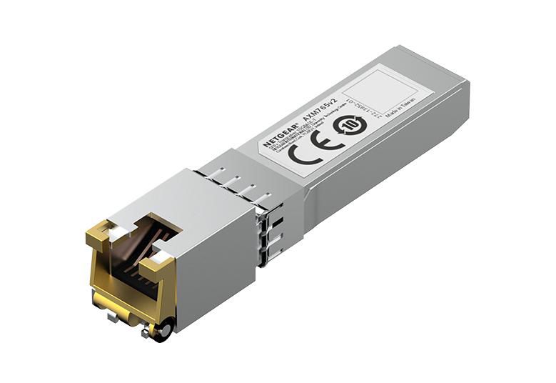NETGEAR 10GBASE-T SFP+ Transceiver AXM765 mit CAT6a- oder CAT7-Kabel bis zu 80 Meter passt in SFP+-