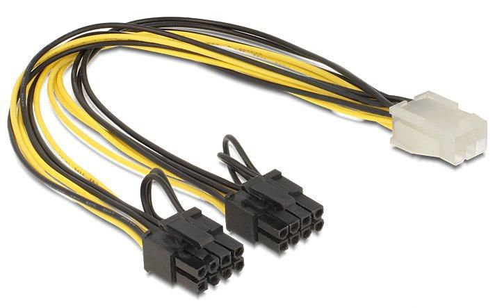 DELOCK Kabel Power PCIe 6 pin Bu > 2x 8 pin St