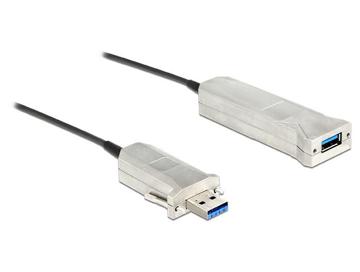 DELOCK Kabel USB 3.0-A Stecker > Buchse Aktives Optisches Kabel 20 m