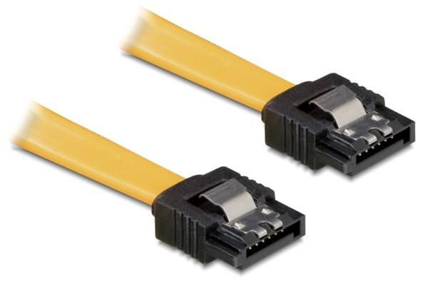 Cable SATA 30cm Straight/straight Metal Yellow