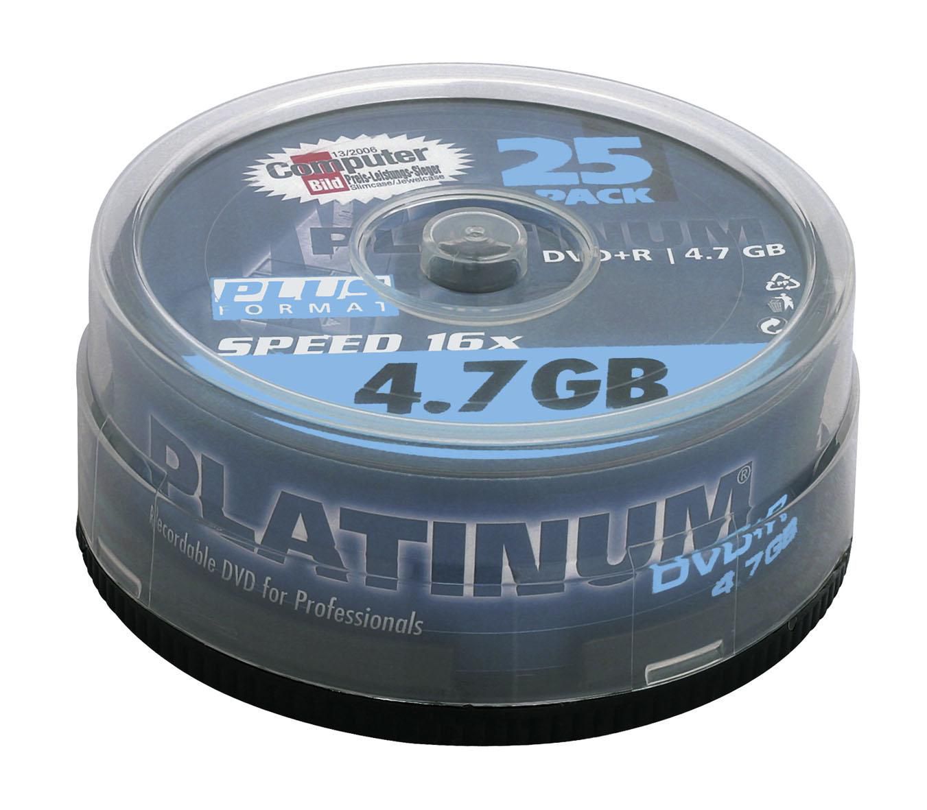Platinum 100016 DVD+R 4,7GB PLAINKUM 16x Sp 25 