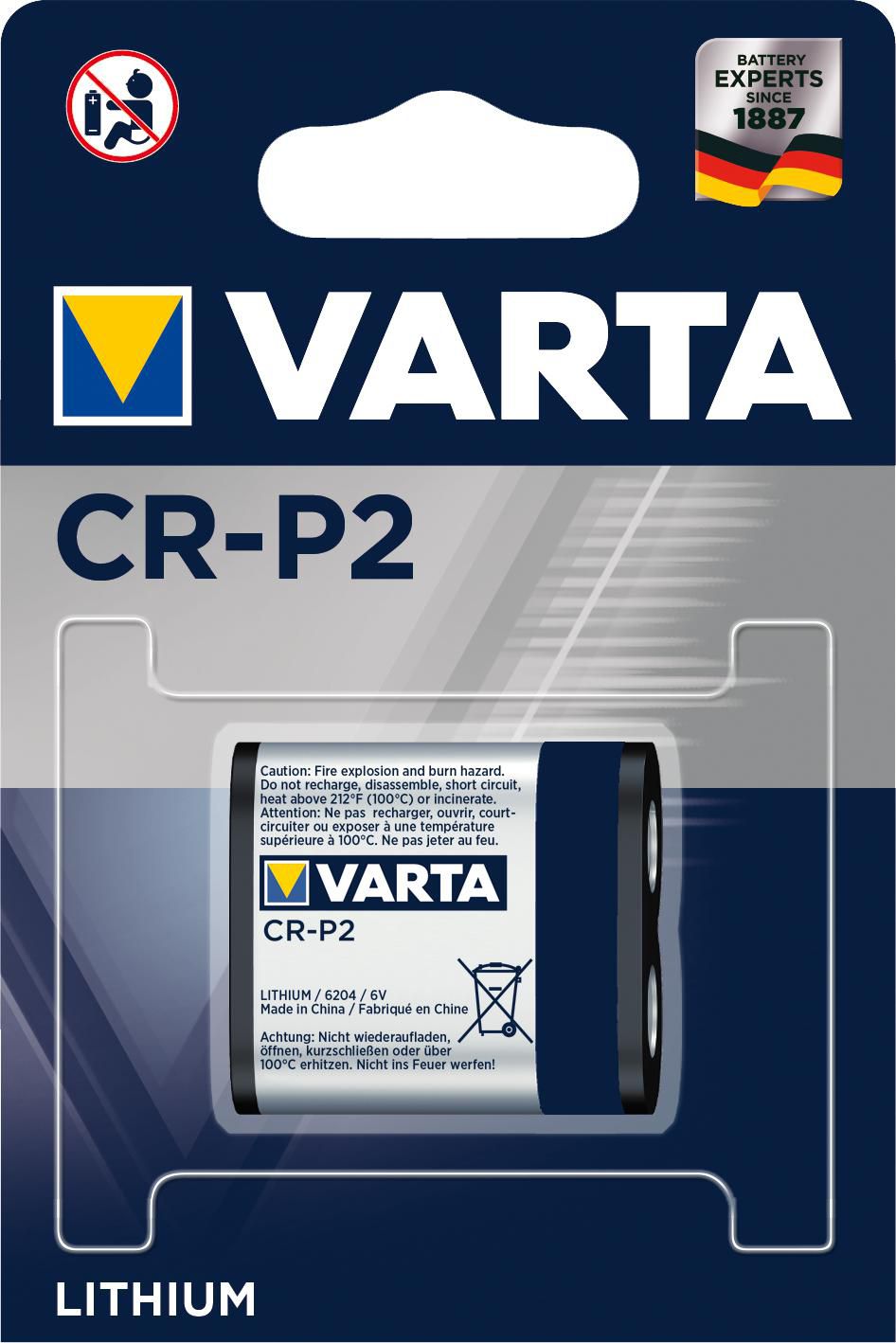 Varta 06204301401 Lithium Photo CR-P2 6V 