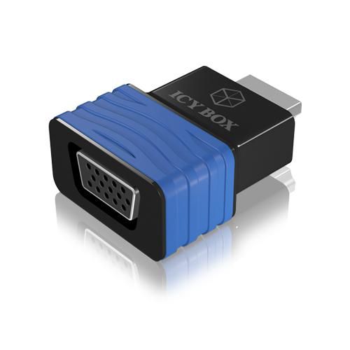 HDMI Adapter IcyBox HDMI -> VGA St/Bu  IB-AC516 (b/bl)