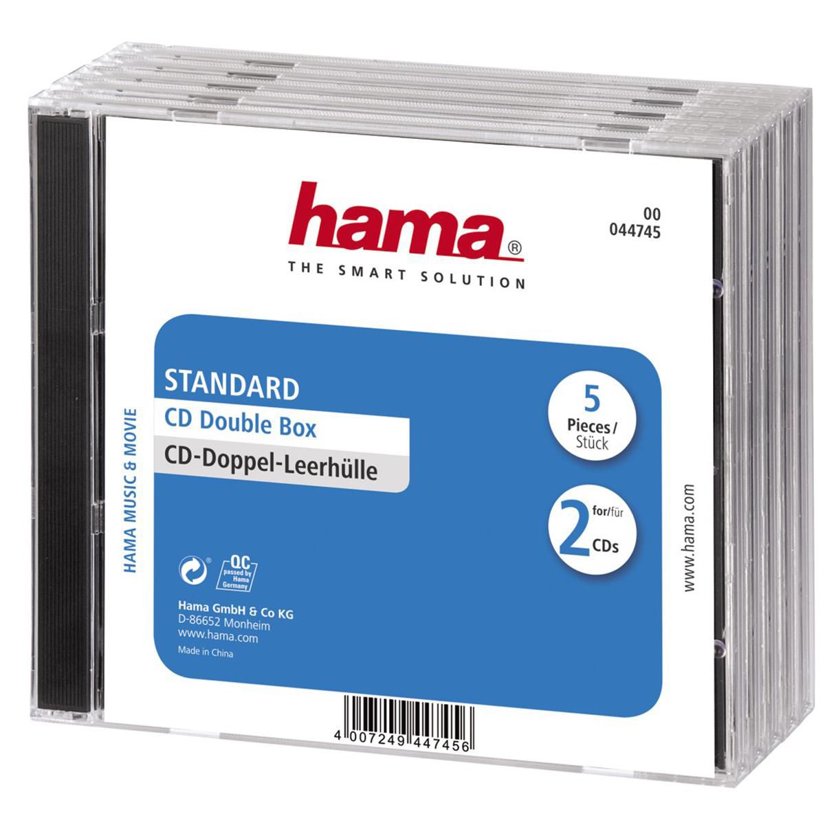 HAMA CD-Doppel-Leerhülle Standard ,