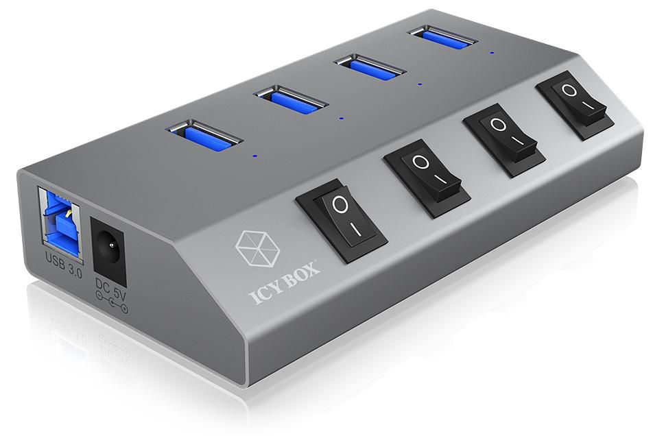 ICY-BOX IB-HUB1405 1x USB 3.0 B, 4x USB 3.0 A 