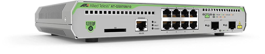 ALLIED TELESIS Allied Tel. Switch 8x GE AT-GS970M/10 8x 1Gbit-t+2x SFP