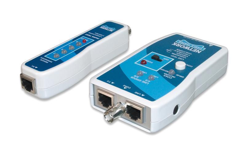 Cable Tester, TP + Coax, RJ45