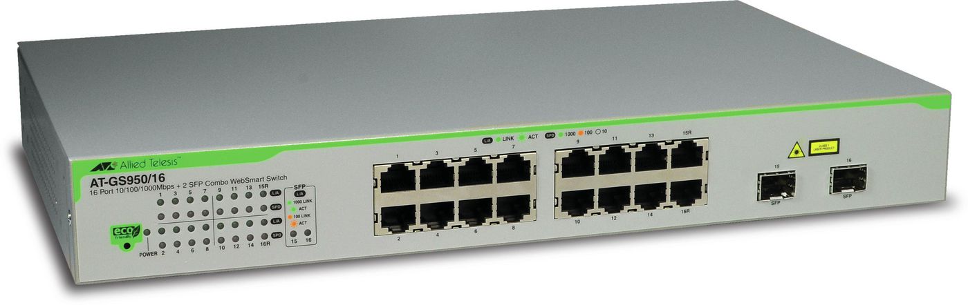 Allied-Telesis AT-GS95016-50 AT-GS950/16-50 WEB SMART SWITCH 16-PORT 