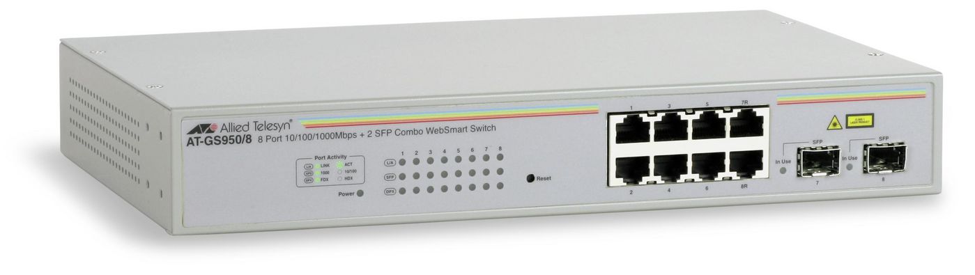 Allied-Telesis AT-GS9508-50 AT-GS950/8-50 WEB SMART SWITCH 8-PORT 