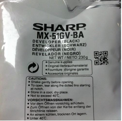 Sharp MX-51GVBA W128558768 Developer Unit 150000 Pages 