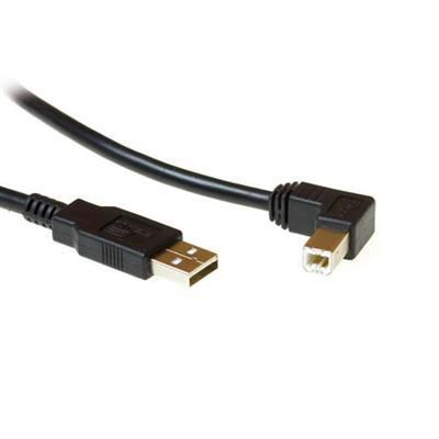MICROCONNECT USB A/USB B - 2 m - USB A - USB B - Männlich/männlich - Gerade - Abgewinkelt - Schwarz