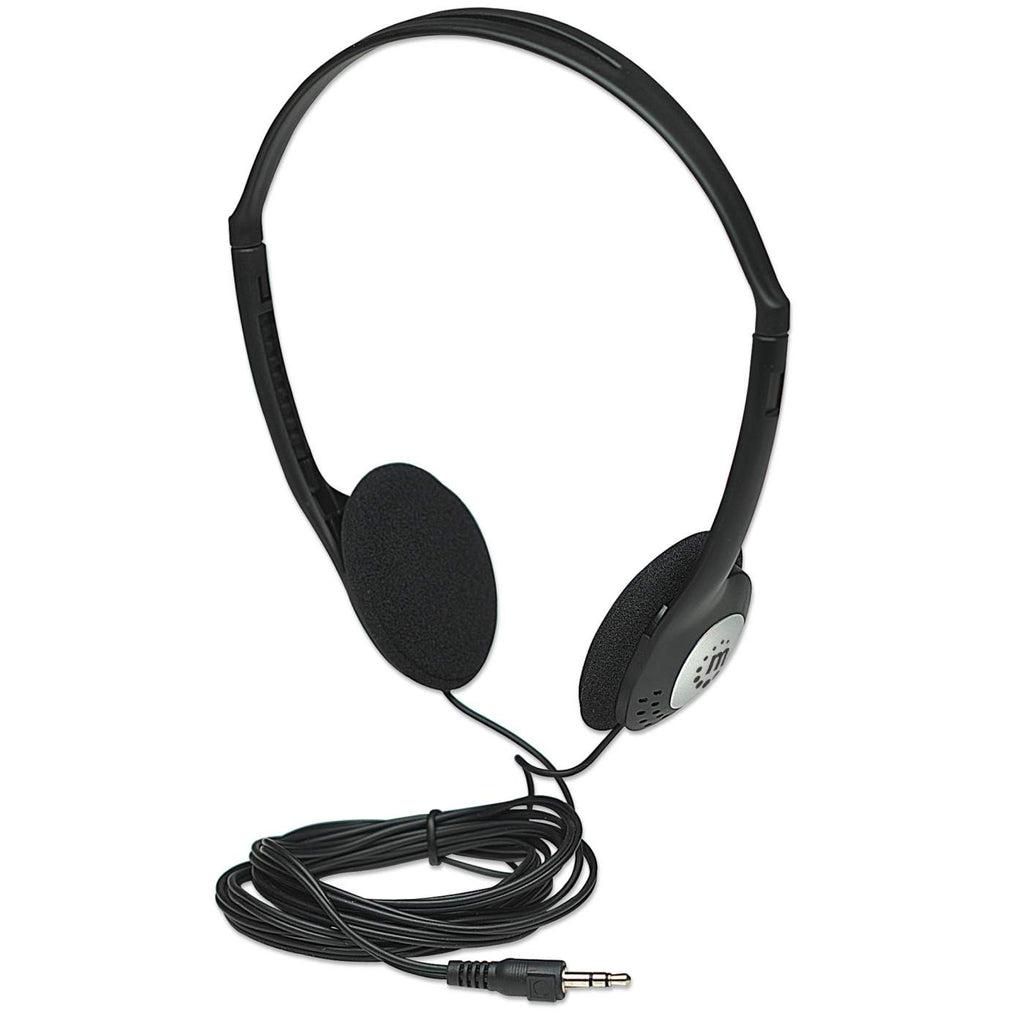 Manhattan 177481 Stereo Headphones, Black 