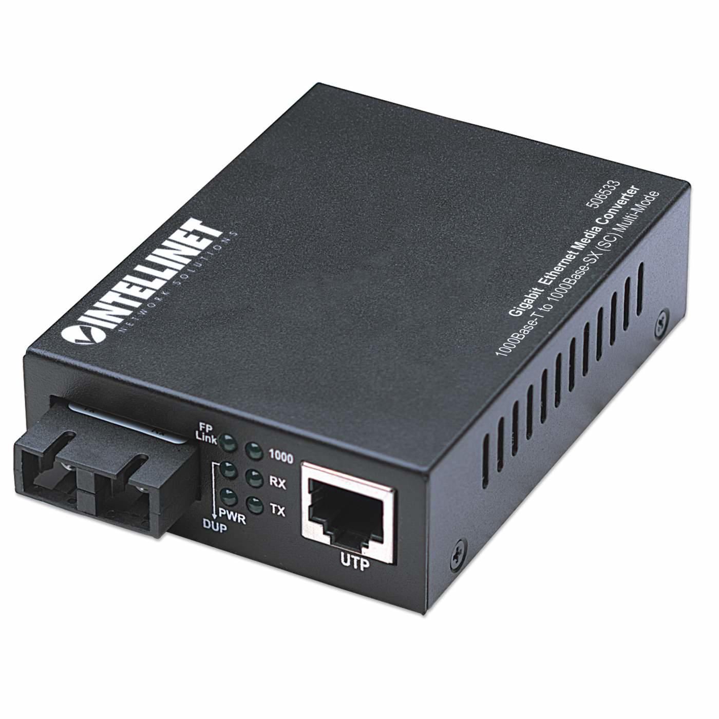 INTELLINET Net Switch Zub SC 1000 Gigabit-Ethernet-Medienkonverter