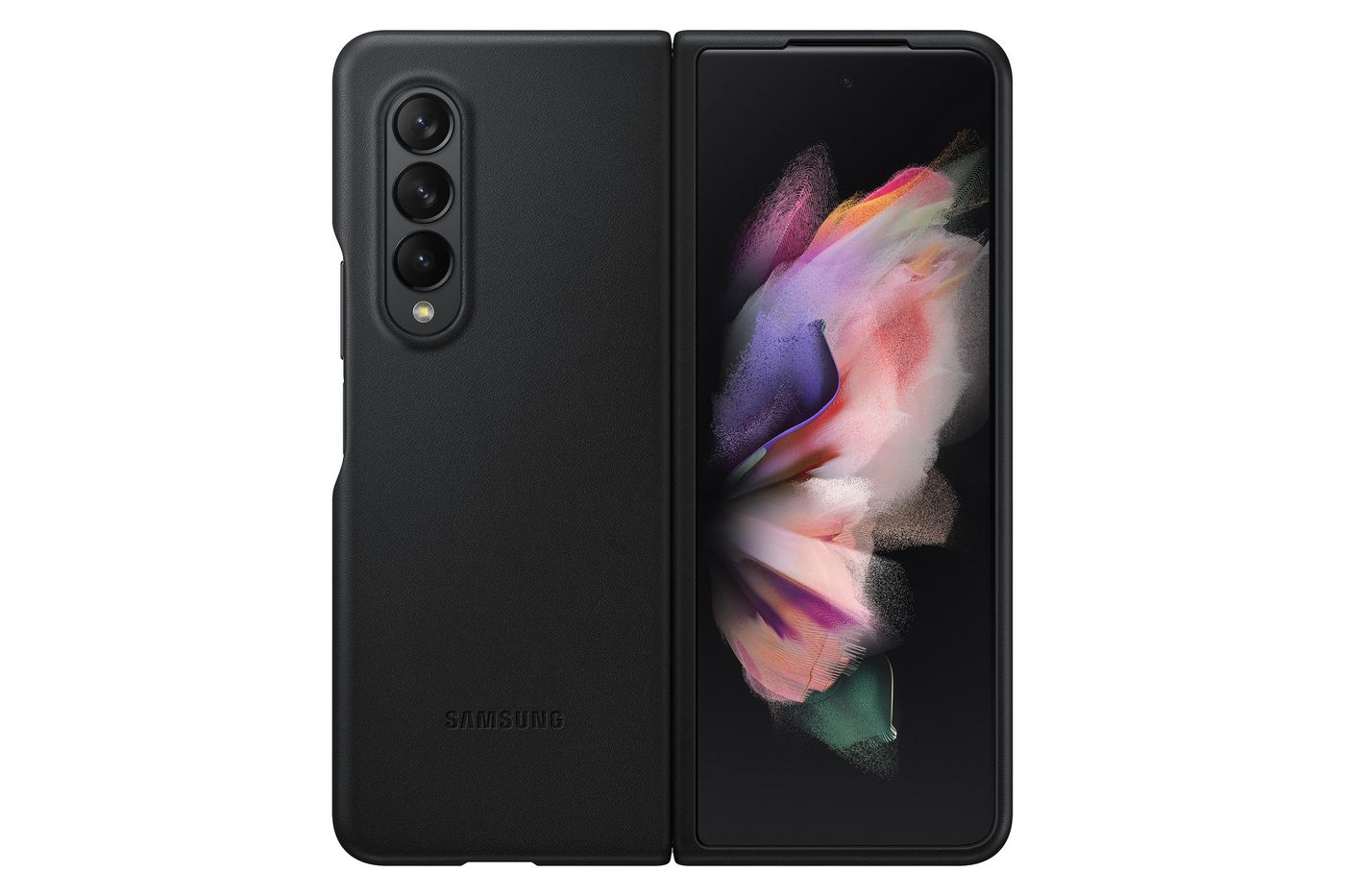 Leather Cover Galaxy Z Fold3 Black