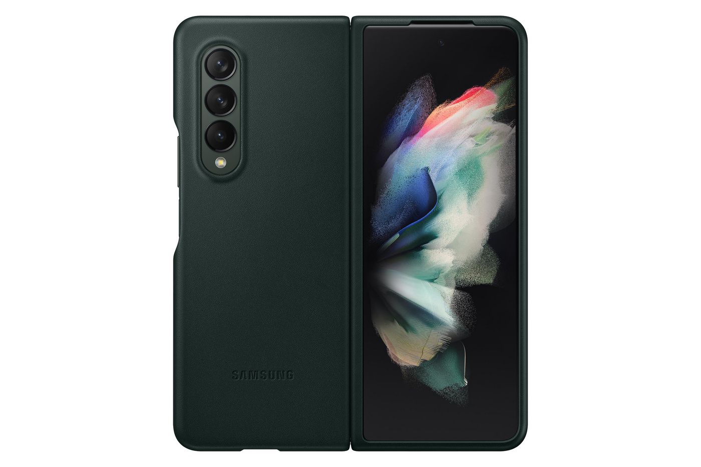 Leather Cover Galaxy Z Fold3 Green