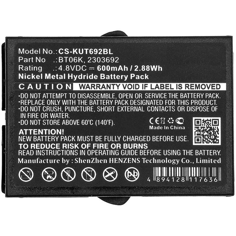 Battery 2.88Wh Ni-Mh 4.8V