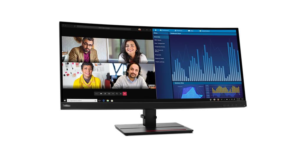 Curved USB-C Monitor - ThinkVision P34w-20 - 34in - 3440x1440 (WQHD) - 4ms IPS