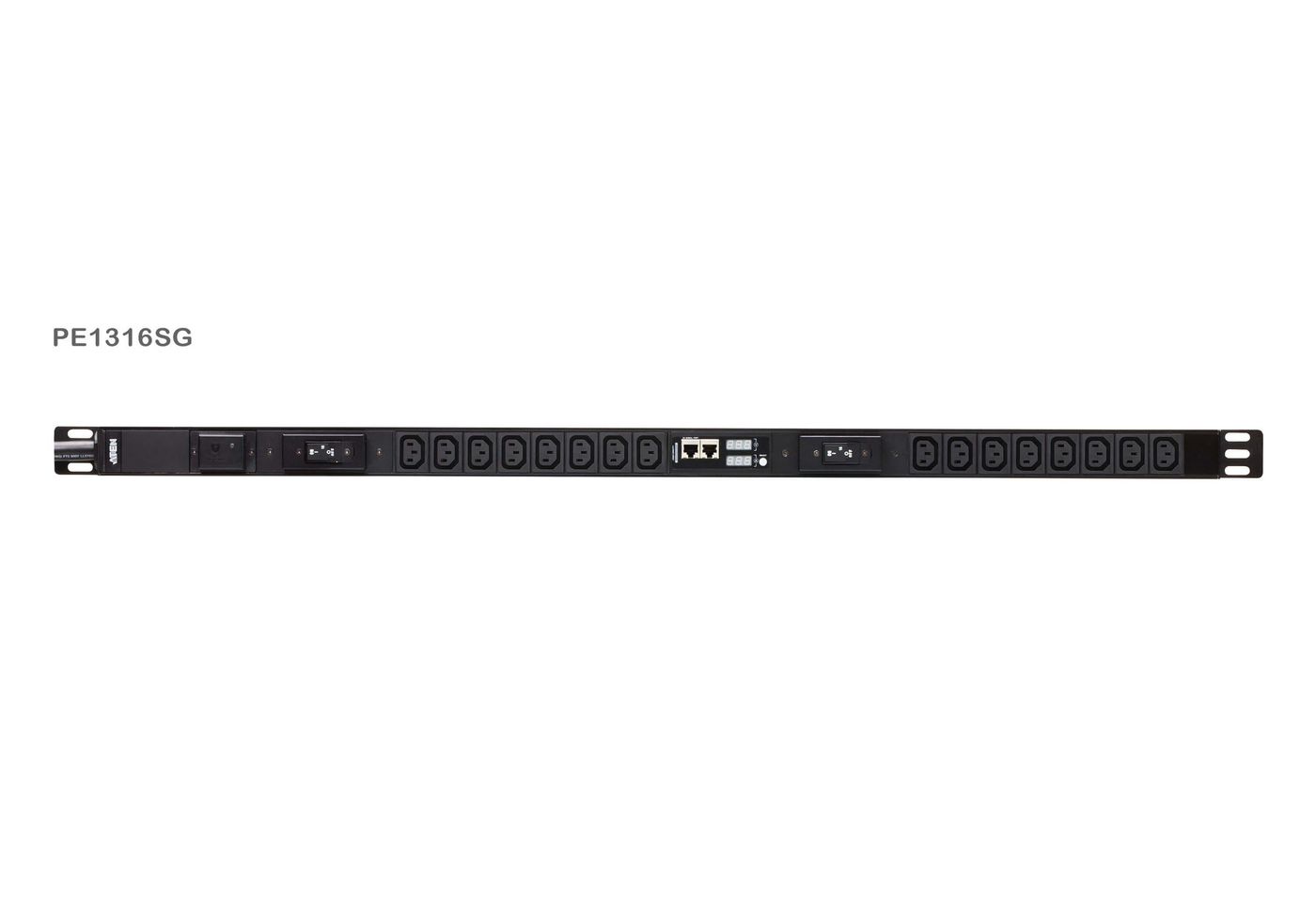 16-outlet 0u Pdu With Current & VoltageLCD Display Overcurrent And Surge Protection (32a) (16x C13)