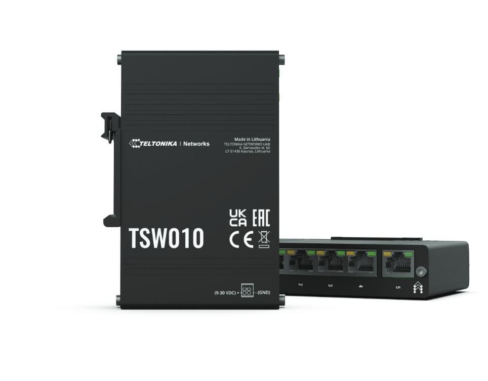 TELTONIKA TSW010 - Switch - 5 x 10/100 - an DIN-Schiene montierbar
