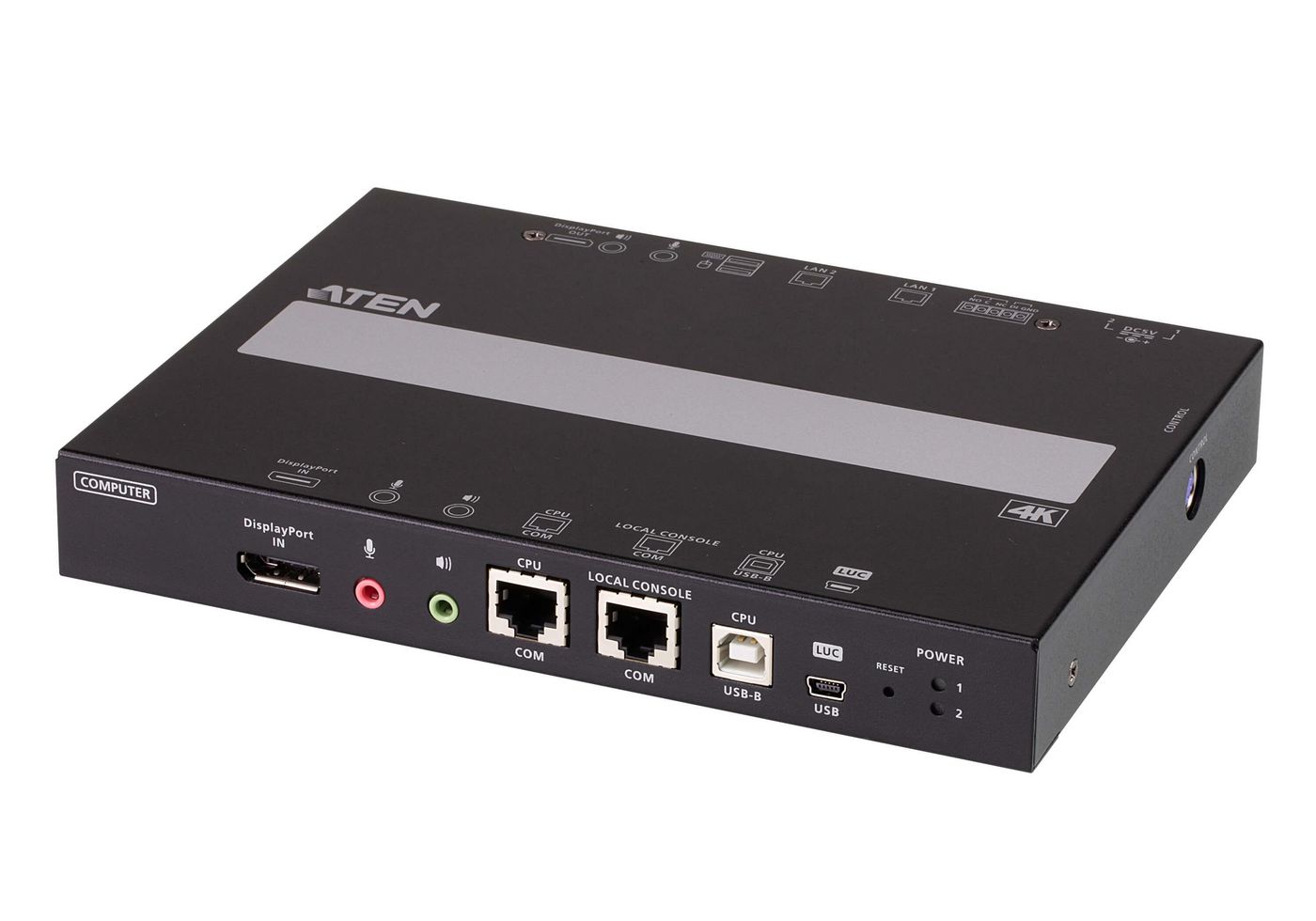 1-Port 4K DisplayPort KVM over IP Switch with Local or Remote Access Virtual Media Power/LAN Redunda