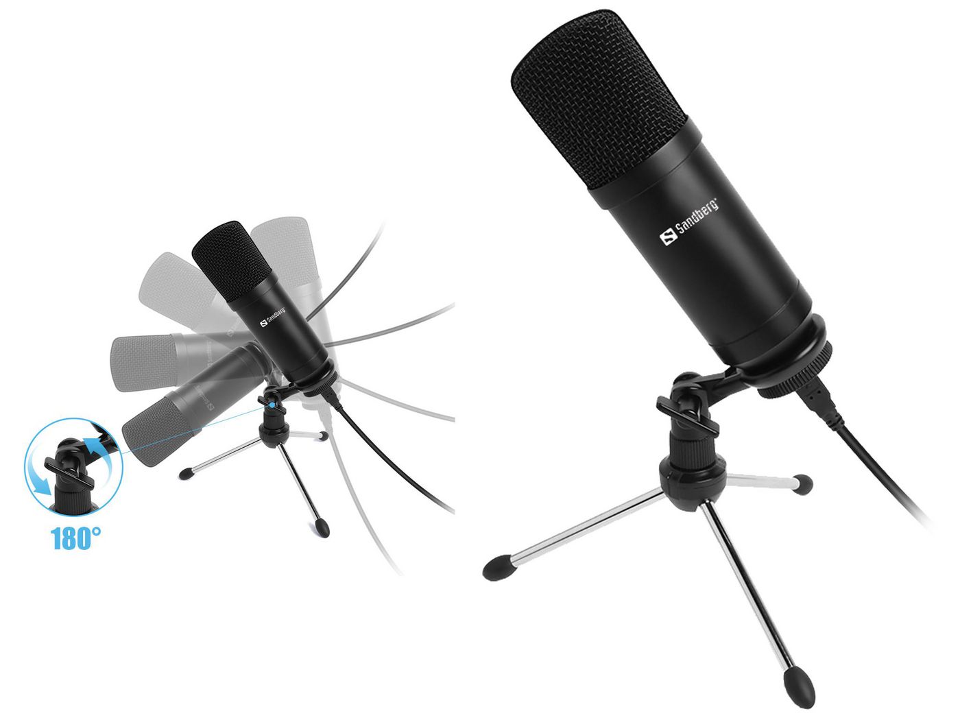 Sandberg 126-09 Streamer USB Desk Microphone 